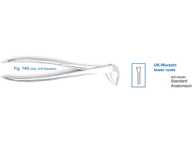 11-74N* Щипцы для удаления зубов нижние  корневые